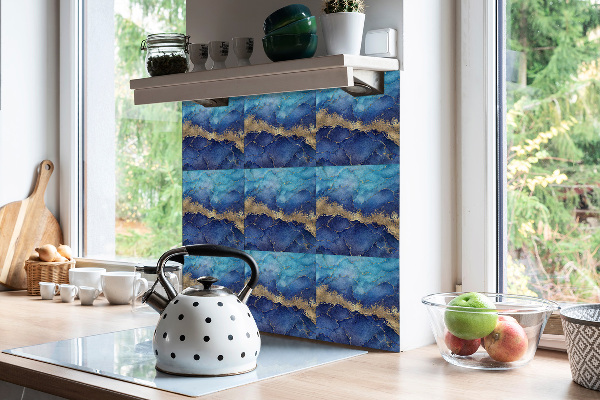 Sticky vinyl tiles The marble sea