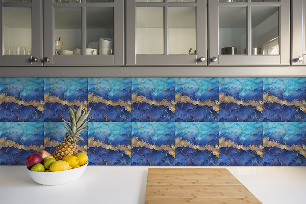 Sticky vinyl tiles The marble sea