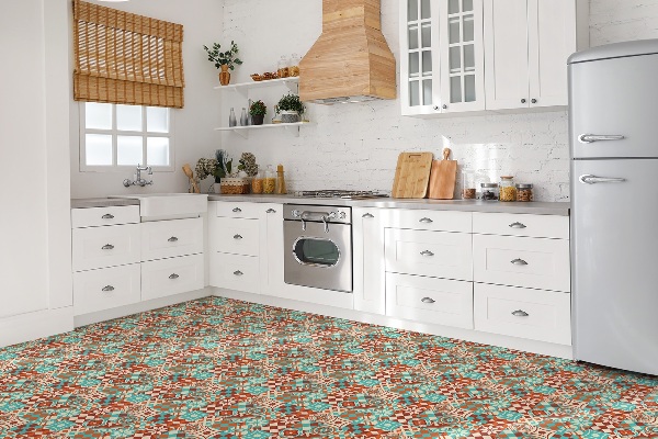 Vinyl wall floor panels Traditional mosaic