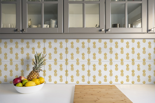 Vinyl wall floor panels Pineapples