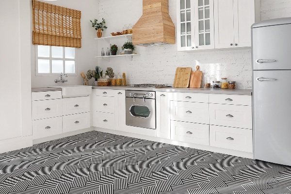 Vinyl wall floor panels Geometric lines