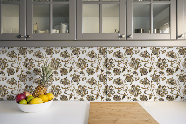 Vinyl wall floor panels Floral ornament