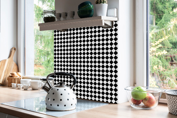 Vinyl wall floor panels Diagonal chessboard