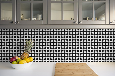 Vinyl wall floor panels Diagonal chessboard