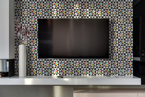 Bathroom wall panel Geometric pattern