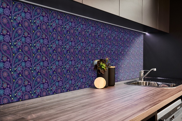 Bathroom wall panel Paisley pattern