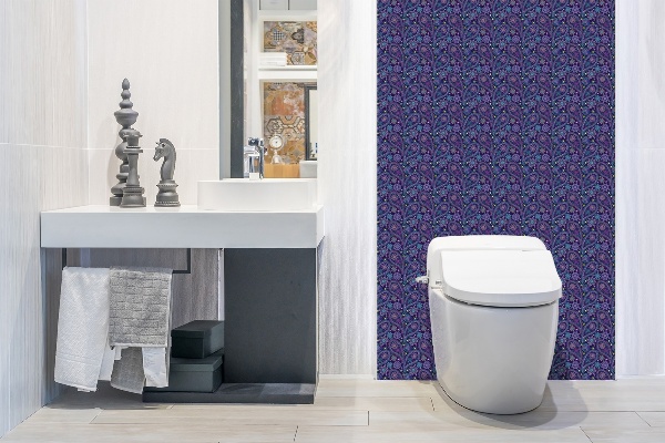 Bathroom wall panel Paisley pattern
