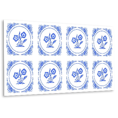 Decorative wall panel Azulejos flower