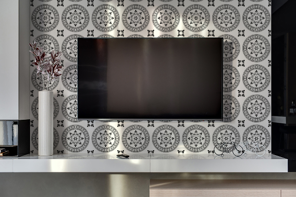 Wall paneling Oriental pattern