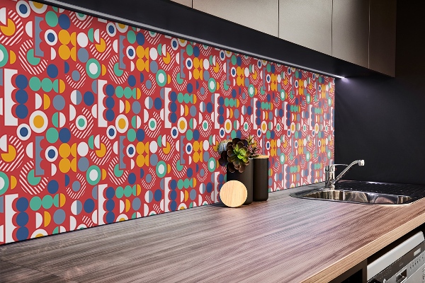 Panel wall covering Geometric vintage pattern
