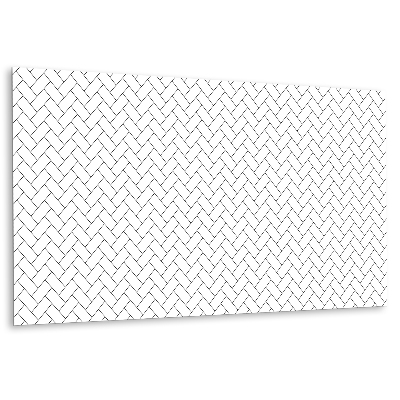 TV wall panel White herringbone