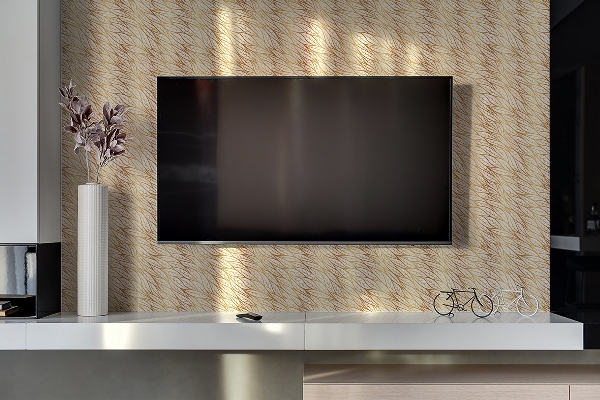 Bathroom wall panel Golden leaves