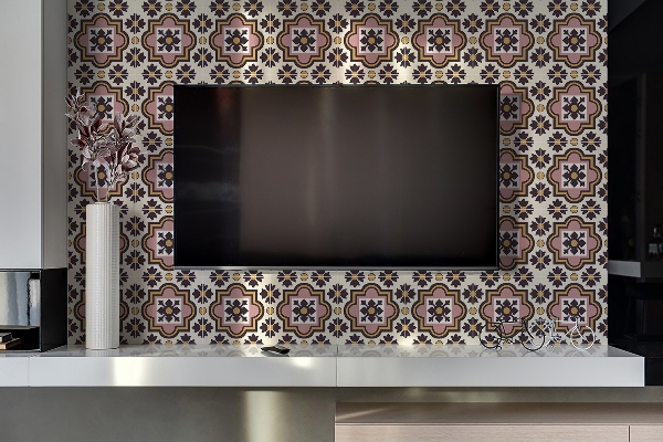 Bathroom wall panel Arab flowers