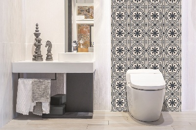 Bathroom wall panel oriental pattern