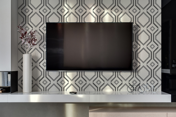 Bathroom wall panel Geometric lines