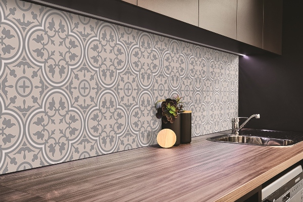 Bathroom wall panel Floristic pattern