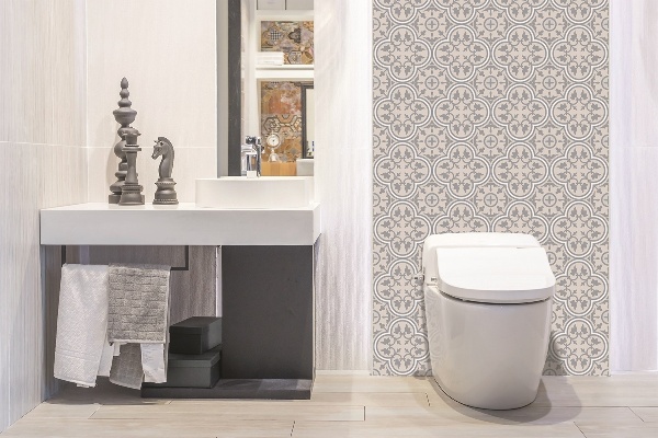 Bathroom wall panel Floristic pattern
