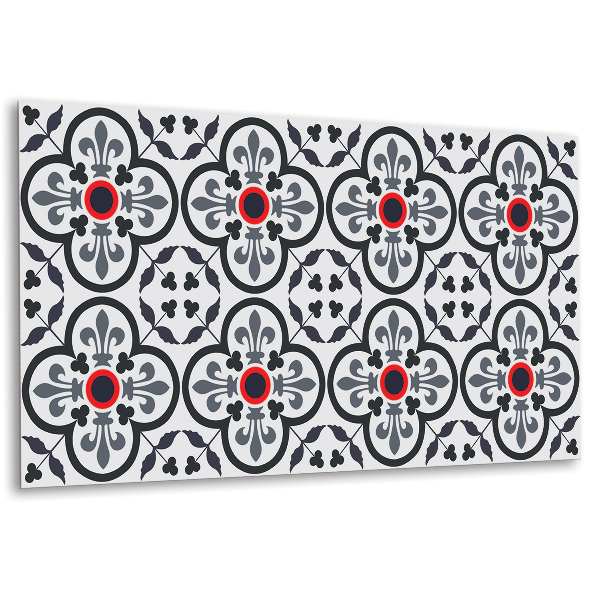 Bathroom wall panel Flowers and royal motifs