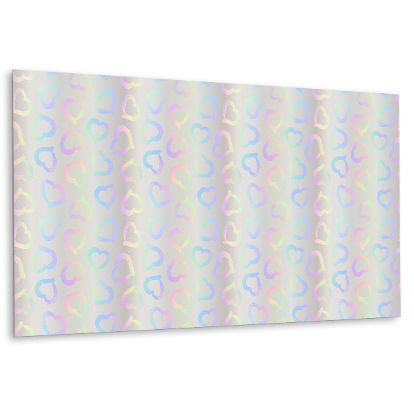 Bathroom wall panel Decorative colorful hearts