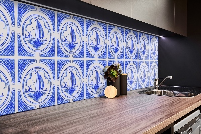 Panel wall covering Decorative azulejos boat