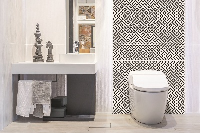 Bathroom wall panel Geometric lines