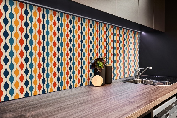 Bathroom wall panel Floor retro pattern