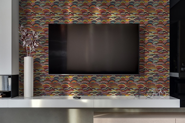Wall paneling Decorative patchwork waves