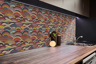 Wall paneling Decorative patchwork waves