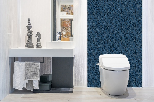 Bathroom wall panel Retro leaves