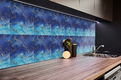 Decorative wall panel Blue marble