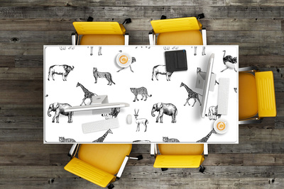 Large desk mat for children Safari