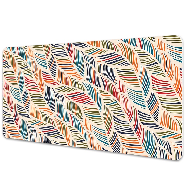 Large desk mat table protector colorful waves