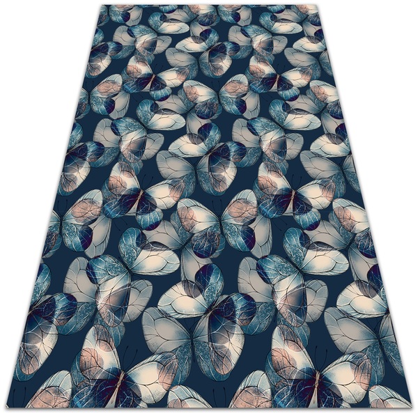 Indoor vinyl rug Butterflies