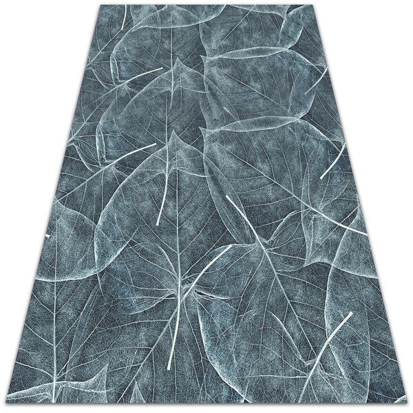 Vinyl floor mat skeleton leaves