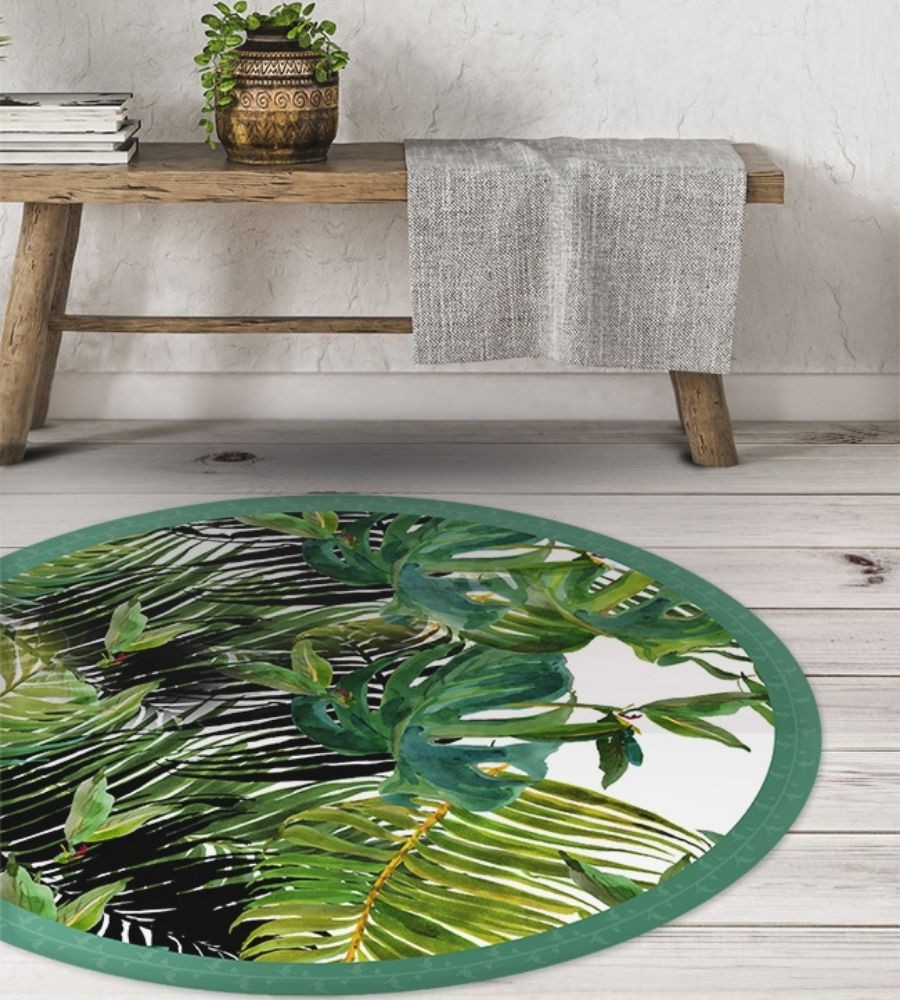 round and oval vinyl rugs
